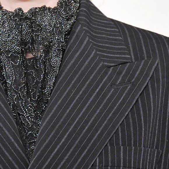 Ralph Lauren Fall 2010 Collection Black Multi Stripe Wool Spat Hem Trouser - Picture 12 of 17